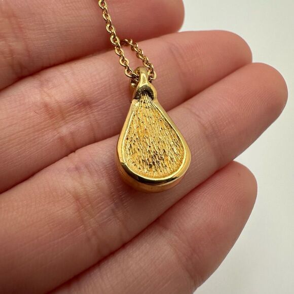 Dior Vintage Necklace Gold Tone Rhinestone Pendant Authenticated - Picture 5 of 11